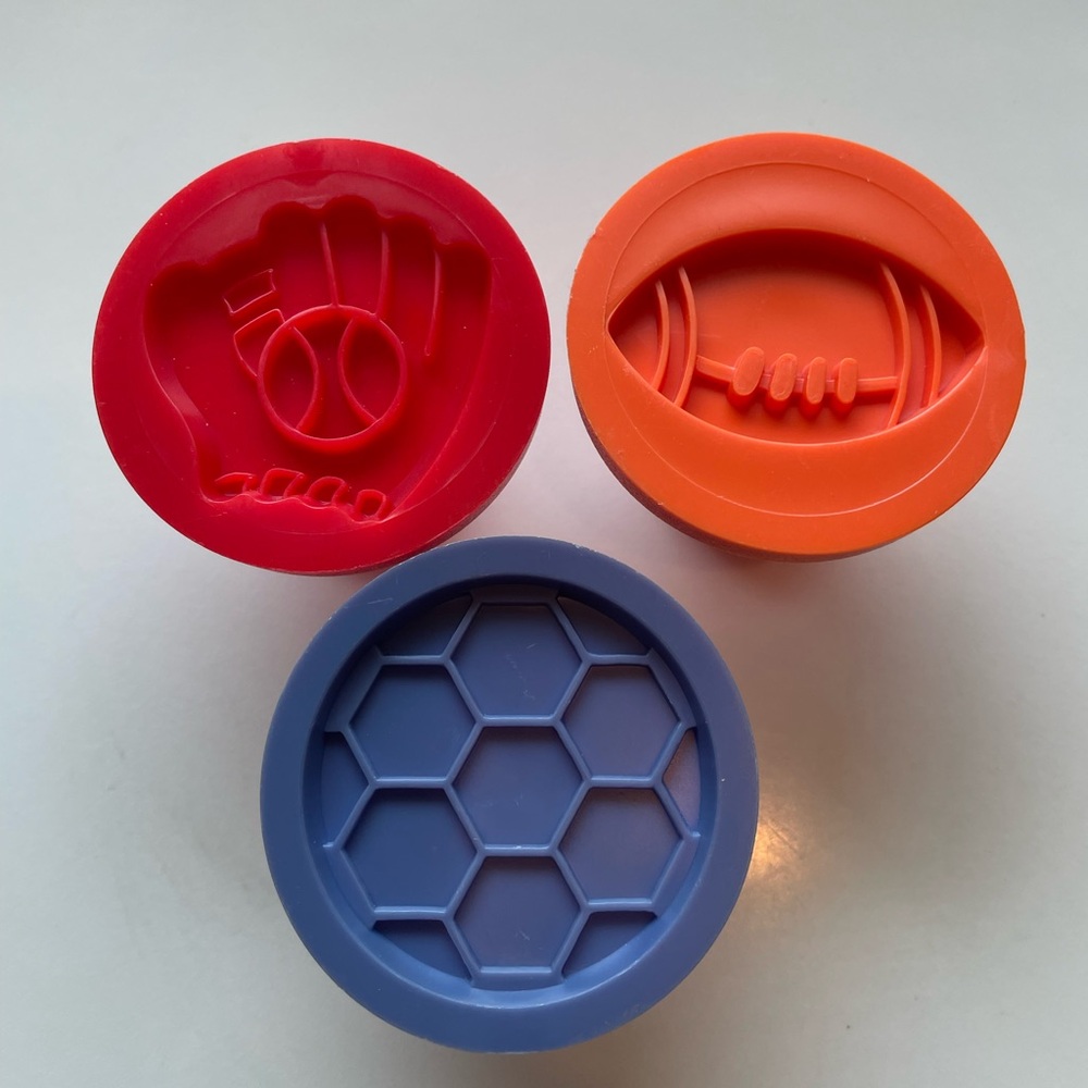 Set of 3 Sports themed Cookie Stamps